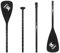 Taruor Verstellbares SUP-Paddel, Kajak Verstellbar Leicht Doppelpaddel Teleskoppaddel, Aluminiumlegierung, Stand-Up-Paddle-Board-Paddel, tragbares einziehbares Paddel