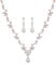CERSLIMO Bridal Jewelry Set for Women Lady - Cluster Leaf Necklace with AAAAA Cubic Zirconia, Teardrop Earrings Dainty Jewellery Sets for Wedding Engagement Events Party Bridal Bridesmaid, Rose Gold