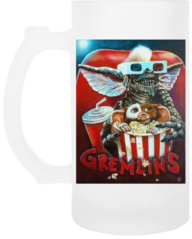 OLDRYTEE Gremlins Transparenter Becher Mit Biergriff Aus Glas