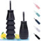 EYQ Collapsible Water Bottle, Silicone Foldable Water Bottles 500 ml, Lightweight Reusable Leakproof Sports Drinks Bottle for Fitness School Gym Outdoor Sports Travel Camping Hiking Cycling (Black)