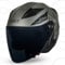 Casque Moto Jet homologué CRUIZER Drax Double visière Noir Mat/Gris, Taille M