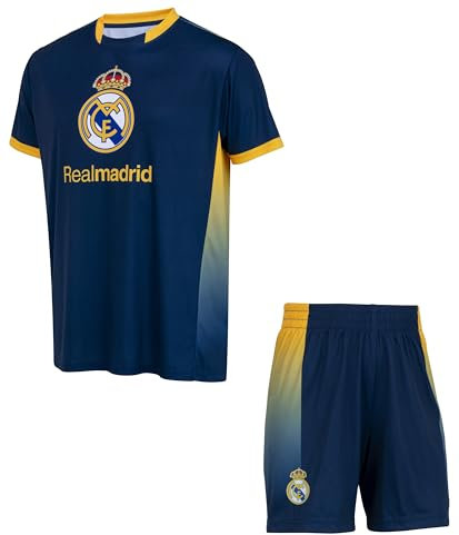 Real Madrid – Conjunto de fútbol – Camiseta corta para niño – Colección oficial, azul, 12 Años