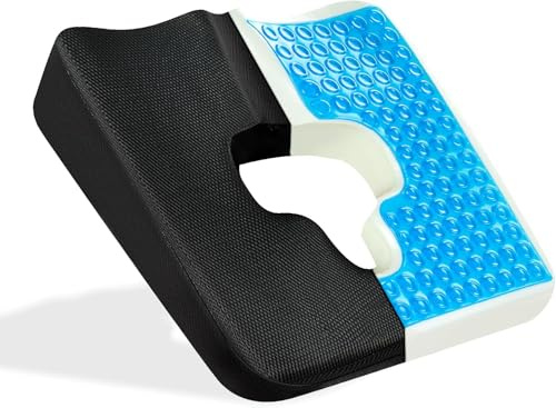 Dzaayediiy Bed Sore Cushions for Butt, Anti Bedsore Cushion, T Shaped Opening Triangular Slope Design for Office Chairs, Gaming Chairs, Car Seats, Wheelchairs (Black)