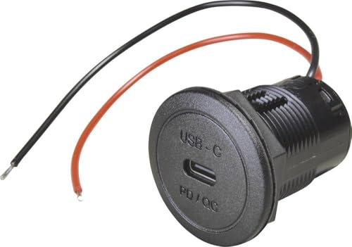 PROCAR Power USB-C Einbausteckdose PD/QC EV o. LED max. 50 Watt Belastbarkeit Strom max.=3 A 12 oder 24 V/DC