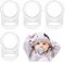 4 Pezzi Pulsante di Silicone Anello, Anelli A Bottone In Silicone Trasparente Porta Ciuccio Clip Adattatore Per Ciuccio, Anello Adattatore per Ciuccio