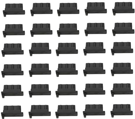 30 Stücke USB Schutzkappe, Staubstopfen Aus Silikon, Silikon USB-A Staubschutzabdeckung, Staubschutz Stöpsel Typ USB-A, Sind für Desktop-Computer, Laptops, Steckdosenlader, USB 2.0/3.0 Ports (Schwarz)