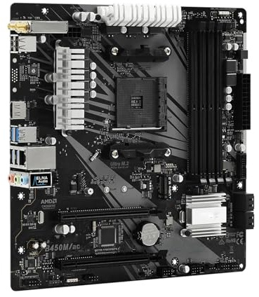 Cartes mères d'ordinateur Carte mère B450 B450M Fit for ASRock B450M/ac Socket AM4 Compatible Ryzen 5 5600 4300G 1600 DDR4 PCI-E 3.0 Micro ATX Cartes mères d'ordinateur