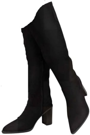 IKRUSH Pointed Toe Block Heel Knee High Bootscasual High Knee High Regular