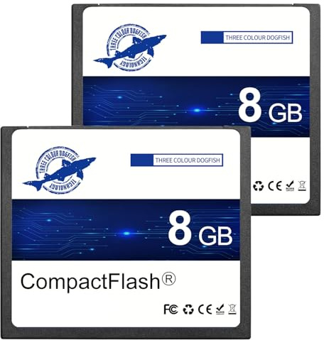 Dogfish Compact Flash Karte 8GB 2PACK 133X CF Speicherkarte für Professionelle Fotografie und alte DSLR Kameras