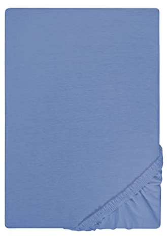 biberna Jersey-Spannbetttuch 0077155 blau 1x 180x200 cm - 200x200 cm
