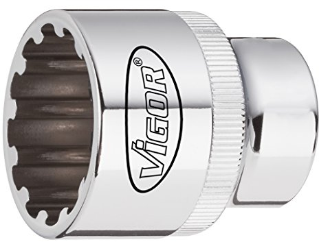 Vigor Steckschlüsseleinsatz, V2000, 1/2″, Multiprofil, SW 22 mm | 1/2 Zoll (12,5 mm) Vierkant hohl, Antrieb 1/2 Zoll (12,5 mm) Vierkant hohl, Abtrieb Multiprofil, SW 22 mm, Länge l2 38.1 mm