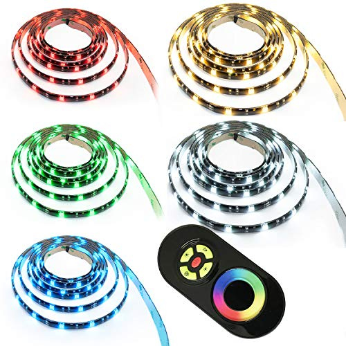 LED RGB Strip Streifen Set - 30 LEDs pro Meter mit Touch Fernbedienung Schwarz 5 Meter