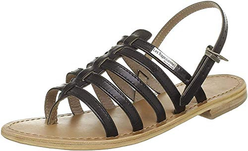 Les Tropéziennes par M Belarbi Herisson, Damen Sandalen, Schwarz (Noir Mat), 37