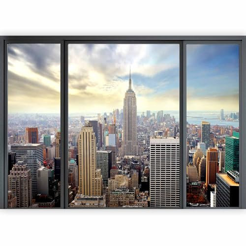 Papier peint murando panoramique moderne 350x256 cm - Revêtement mural décoration pour chambre salon cuisine - Design unique et moderne - Marron gris - 10110904-12