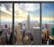 Papier peint murando panoramique moderne 350x256 cm - Revêtement mural décoration pour chambre salon cuisine - Design unique et moderne - Marron gris - 10110904-12