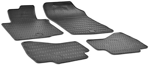WALSER DirtGuard Gummi Fussmatten Auto für Peugeot 107, Peugeot 108, Citroen C1, Toyota Aygo, 100% passgenaue Auto Fußmatten, robuste Universal Fußmatte Auto, Gummimatten Auto