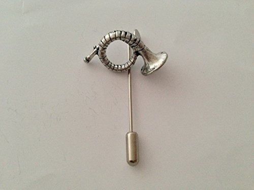 C22 Jagd Horn feines englisches Zinn Motiv auf einem Krawattennadel Stick hat Schal Halsband Fell