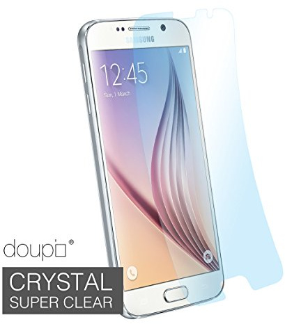 doupi Ultrathin Schutzfolie für Samsung Galaxy S6 (flach), SuperClear Display Schutz (3X Folie in Packung)
