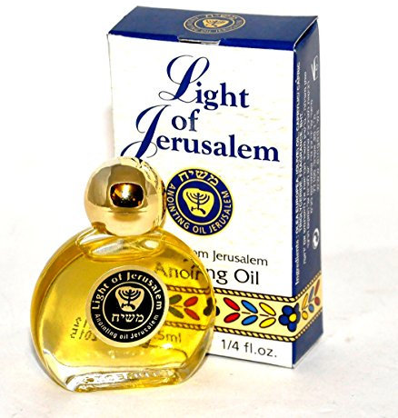 Anointing Oil 7.5 ml - 1/4oz from The Holyland Jerusalem (1 Bottle) (Light of Jerusalem)