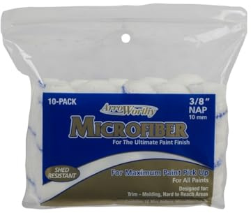 ARROWORTHY 4-MFR3CK 4 X 3/8 CONTRACTOR 10 PACK MICROFIBER - MINI - ROLLER COVER - CONTRACTOR by Arroworthy