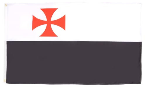 AZ FLAG - Flagge Templerorden Kreuzzüge - 150x90 cm - Tempelherren Fahne 100% Polyester mit Messing-Ösen - 110g