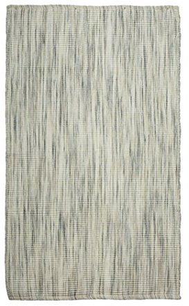 Jute & co Zanzibar Teppich, Läufer aus Baumwolle Hochwertiger Stoff Hand, grau