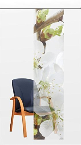 gardinen-for-life Flächenvorhang Apfelblütentraum - Voile feingewebt - Transparente Sonderanfertigung Gr.60x265 cm