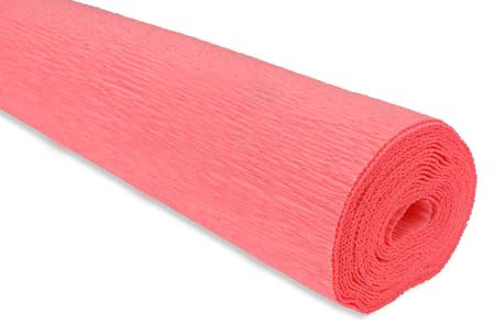 FloristryWarehouse Coral Pink 601 Crepe paper roll 50cm x 2.5m Italian paper craft
