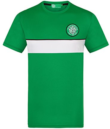 Celtic FC Official Gift Mens Poly T-Shirt Green White 3XL