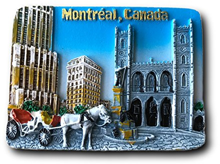 3D-Kühlschrankmagnet, Motiv: Montreal Kanada, Touristensouvenirs, Kunstharz, magnetische Aufkleber, Heim- und Küchendekoration, Kanada-Kühlschrankmagnet aus China