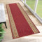 TAPISO Anti Rutsch Teppich Läufer rutschfest Brücke Meterware Oriental Rot Gelb Ornament Floral Design Flur Küche Wohnzimmer 100 x 300 cm
