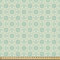 ABAKUHAUS Minze Gewebe als Meterware, Retro Kreise Geometrisch, Schön Gewebten Stoff für Polster und Wohnaccessoires, 1M (148x100cm), Mandelgrün Seafoam