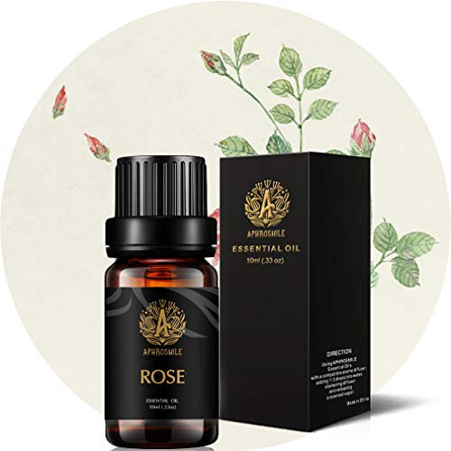Aromaterapia olio essenziale di rosa, 100% puro profumo di olio essenziale di rosa per diffusore,umidificatore, massaggio, terapeutici grado Rose Aromaterapia olio essenziale di fragranza 0,33oz-10ml