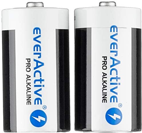 everActive Batterie C, confezione da 2 pezzi, Pro alcaline, Baby LR14 R14 1,5 V, massima potenza, durata 10 anni, 2 pezzi - 1 blister LR14/C 2 pezzi/1 blister