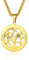 Custom4U Collier Personnalisé 2 Prénoms,Pendentif Arbre de Vie Plaqué Or en Acier Inoxydable Gravé Pierres de Naissance,Bijoux de Famille,Chaine 55+5 cm,Cadeau Anniversaire Femme Maman,Grand Mère
