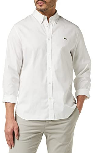 Lacoste Chemise Regular Fit Homme , Blanc, M-L