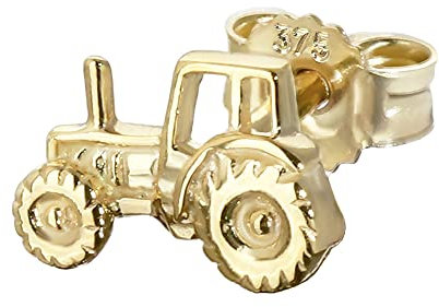 NKlaus Einzel Traktor Zugmaschine 375 Gelb Gold 9 Karat Ohrstecker 8 * 5mm Ohrring 4946