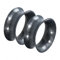 Piercingfaktor Flesh Tunnel Ohr Plug Piercing Silikon dünner Rand extra flexibel Weich Rund Creole Farbig Bunt 1 Paar metallic glänzend Grau 14mm