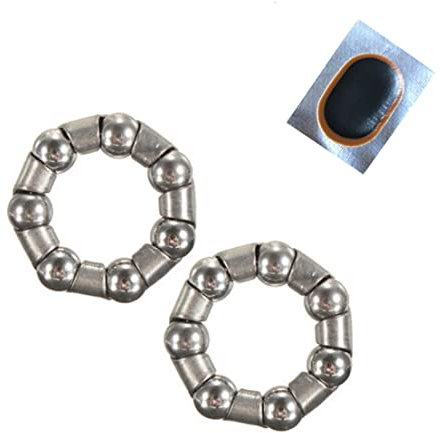 2 Stück Fahrrad Kugellager Fahrrad Hinterrad Achse Ø 25 mm 1/4 Stahl inkl. 1 x Schlauchflicken