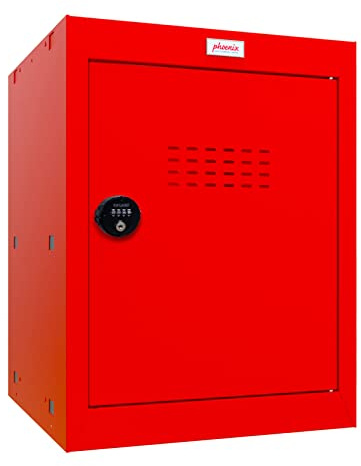 Phoenix Safe Company - CL Series - Cube Lockers - Red Size 2 Cube Locker With Combination Lock - 520 x 400 x 400mm - CL0544RRC
