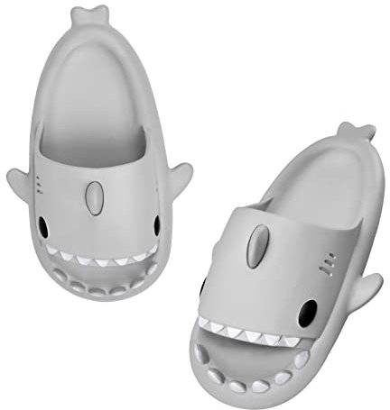 RXLLDOLY Shark Slides, Hai Hausschuhe Damen Herren, Shark Slippers, Cloud Shark Slides, Rutschfest Verdicken Weich Damen Haifisch Schlappen
