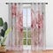 Hiseng Schiebegardinen Voile Vorhang Gardinen 2er Set, Rose Blume Druck Sheer Schiebevorhänge Lichtdurchlässig Flächenvorhänge für Wohnzimmer Schlafzimmer Fensterschal (140x244cm,Goldene Rose)