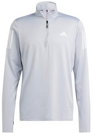 adidas Herren Own The Run Half-Zip Jacket Track Top, Halo Silver, XS
