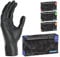 ARNOMED Guanti monouso nero extra forti, guanti in nitrile XL, guanti nitrile spessorati 50%, 100 pezzi/scatola, guanti nitrile senza polvere, guanti monouso nitrile senza lattice, taglie S, M, L & XL