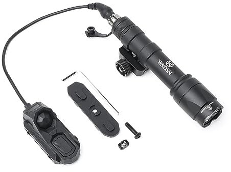 QIRUIMY M600C Linterna LED Antorcha táctica 600 lúmenes, Luz Scout ligera para mlok Keymod 20mm Picatinny Rail System