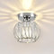 Hudi Fyier Chandelier Crystals Ceiling Lighting Fixtures, Chrome Modern Mini Ceiling Light, Small Semi Flush Mount Ceiling Light for Kitchen Hallway Dining Rooms Living Rooms Bar