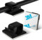KGROTE 100PCS Cable Clips, Self Adhesive Wire Clips, Black, Small