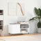 Homgoday CD-Schrank, Holz, weiß, 85 x 38 x 48 cm, CD-Regal, Standregal, Aufbewahrung, Möbel, Bücher, praktisch, dekorativ, Zuhause, Typ 3