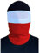 PGWEAR Sturmhaube mit Netz vor den Augen in schwarz blau weiß rot gelb grün (schwarz/weiß/rot)