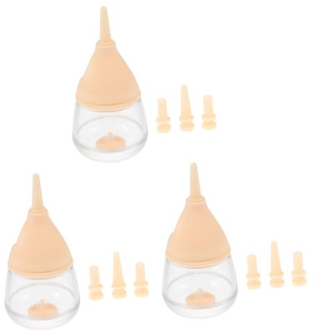 INOOMP Set di 3 Biberon per Lallattamento di Animali Domestici Biberon per Cuccioli E Gattini in Silicone Facili da Pulire per Piccoli Animali Domestici